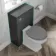 Monaco Slate Grey Combination Vanity Basin with Marble Top 1000mm (Excludes Pan & Cistern)