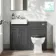 Monaco Slate Grey Combination Vanity Basin with Marble Top & Hudson Toilet with Wooden Seat 1000mm