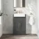 Monaco Slate Grey Basin Vanity 500mm - Brass Knurled Handles