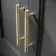 Monaco Slate Grey Basin Vanity 500mm - Brass Knurled Handles