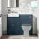 Monaco Navy Blue Basin Vanity and Back To Wall Toilet Unit 1000mm (Excludes Pan & Cistern)