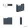 Monaco Navy Blue Basin Vanity and Back To Wall Toilet Unit 1000mm (Excludes Pan & Cistern)