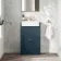 Monaco Navy Blue Basin Vanity 500mm - Brushed Brass Accents