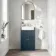 Monaco Navy Blue Basin Vanity 500mm - Brushed Brass Accents