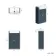 Monaco Navy Blue Basin Vanity 500mm - Brushed Brass Accents