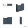 Monaco Navy Blue Basin Vanity and Back To Wall Toilet Unit 1000mm (Excludes Pan & Cistern) - Brass Knurled Handles
