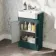 Monaco Mystic Green Basin Vanity and Back To Wall Toilet Unit 1000mm (Excludes Pan & Cistern)