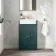 Monaco Mystic Green Basin Vanity 500mm - Brushed Brass Accents