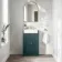 Monaco Mystic Green Basin Vanity 500mm - Brushed Brass Accents