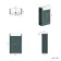 Monaco Mystic Green Basin Vanity 500mm - Brushed Brass Accents