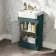 Monaco Mystic Green Combination Vanity Basin with Marble Top 1000mm (Excludes Pan & Cistern) - Brushed Brass Accents