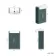 Monaco Mystic Green Basin Vanity 500mm - Brass Knurled Handles