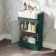 Monaco Mystic Green Basin Vanity and Back To Wall Toilet Unit 1000mm (Excludes Pan & Cistern) - Brass Knurled Handles