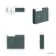 Monaco Mystic Green Basin Vanity and Back To Wall Toilet Unit 1000mm (Excludes Pan & Cistern) - Brass Knurled Handles