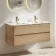 Jerez Country Oak Wall Hung Double Basin Drawer Vanity 1200mm