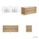 Jerez Country Oak Wall Hung Double Basin Drawer Vanity 1200mm