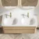 Jerez Country Oak Wall Hung Drawer Vanity with Matt White Double Basin 1200mm