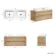 Jerez Country Oak Double Wall Hung Drawer Vanity with Marble Top & Marin Basin 1200mm