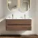 Jerez Black Walnut Wall Hung Double Basin Drawer Vanity 1200mm