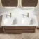 Jerez Black Walnut Wall Hung Drawer Vanity with Matt White Double Basin 1200mm