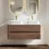 Jerez Black Walnut Double Wall Hung Drawer Vanity with Marble Top 1200mm - Excludes Basin