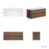 Jerez Black Walnut Double Wall Hung Drawer Vanity with Marble Top 1200mm - Excludes Basin