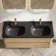 Jerez Country Oak Wall Hung Drawer Vanity with Black Double Basin 1200mm
