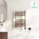 Naples Electric Premium Brushed Copper Straight Heated Towel Rail 650x400mm