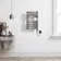 Santorini Electric Brushed Gunmetal Flat Panel Heated Towel Rail 650x400mm
