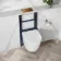 Idaho Pneumatic Top & Front Compact Wall Hung Toilet Frame and Concealed Cistern with Brushed Copper Flush Plate - Square Buttons