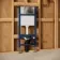 Idaho Pneumatic Wall Hung Toilet Frame and Concealed Cistern with Brushed Gunmetal Flush Plate - Square Buttons