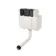 Detroit Cable Operated Concealed Cistern With Brushed Gunmetal Round Push Button Dia.48mm