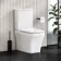 Ventura Rimless Tornado Fully Back To Wall Close Coupled Toilet With Premium Soft Close Slim Seat