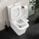 Ventura Rimless Tornado Fully Back To Wall Close Coupled Toilet With Premium Soft Close Slim Seat