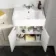 Monaco Chalk White Combination Vanity Basin 1500mm (excludes Pan + Cistern)