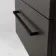 Elba Graphite Grey Wall Hung Drawer Vanity with Marble Top & Oval Counter Top Basin 800mm - Black Accents
