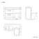Avon Stone Grey Combination Basin Drawer and Atlanta Toilet 1100mm - Black Accents - Left Handed