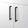 Mersey Gloss White Basin Vanity and Back To Wall Unit 1100mm (Excludes Toilet) - Black Accents