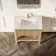 Maru Oak Carrara Marble Vanity Unit & Undermount Basin 800mm