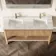 Maru Oak Carrara Marble Vanity Unit & Undermount Basin 1400mm