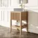 Maru Oak Wood Grain Vanity Cabinet 600mm with Carrara Marble Top - Basin Not Included