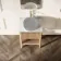 Maru Oak Wood Grain Vanity Cabinet 600mm with Carrara Marble Top - Basin Not Included