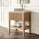 Maru Oak Wood Grain Vanity Cabinet 800mm with Carrara Marble Top - Basin Not Included