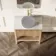 Maru Oak Wood Grain Vanity Cabinet 800mm with Carrara Marble Top - Basin Not Included