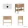 Maru Oak Wood Grain Vanity Cabinet 800mm with Carrara Marble Top - Basin Not Included