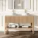 Maru Oak Wood Grain Vanity Cabinet 1400mm with Carrara Marble Top - Basin Not Included