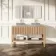 Maru Oak Wood Grain Vanity Cabinet 1400mm with Carrara Marble Top - Basin Not Included
