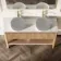 Maru Oak Wood Grain Vanity Cabinet 1400mm with Carrara Marble Top - Basin Not Included