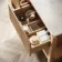 Maru Oak Wood Grain Vanity Cabinet 1400mm with Carrara Marble Top - Basin Not Included
