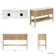Maru Oak Wood Grain Vanity Cabinet 1400mm with Carrara Marble Top - Basin Not Included